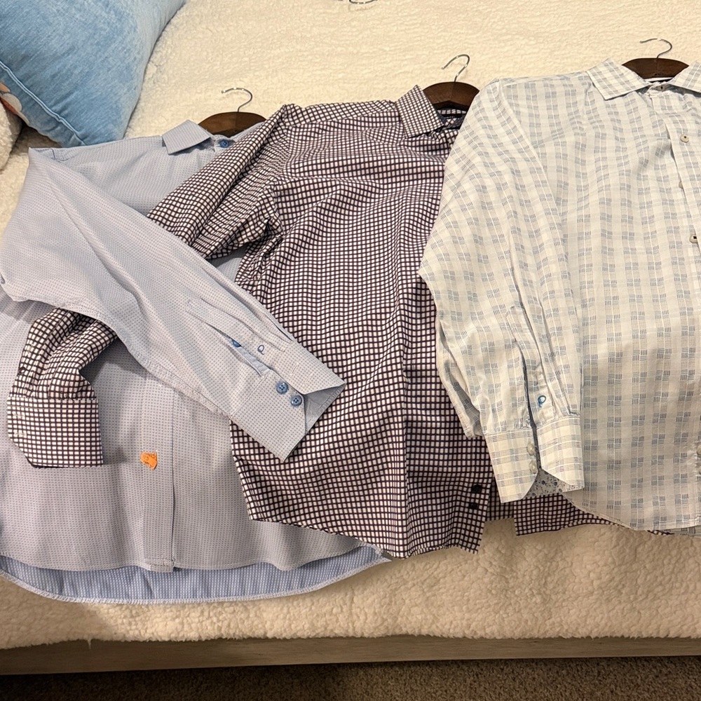 Quieti Men's Checkered and Solid Shirts Set